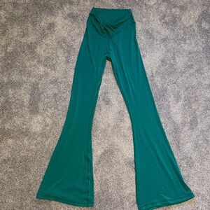 Aerie green Flare Leggings size small